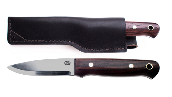 Bushcraft knife with rosewood handle