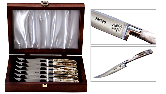 The Rivelin steak knife with stag handles