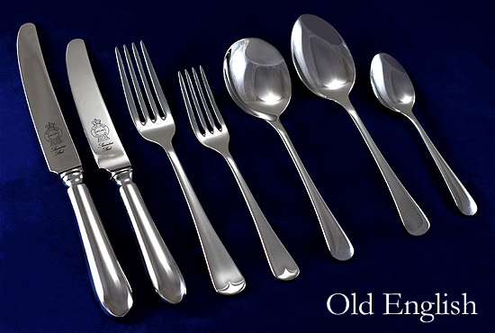 New Stainless Steel Old English Fiddle 4 Piece place Setting Made in Sheffield