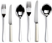 Pride White pattern stainless steel six piece set