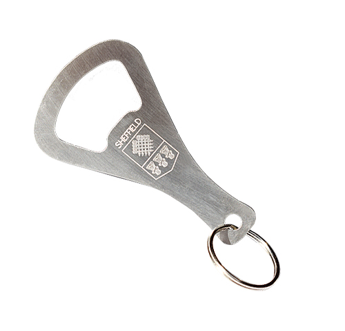 Stainless steel keyring bottle opener
