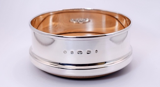 Sterling silver wine coaster 