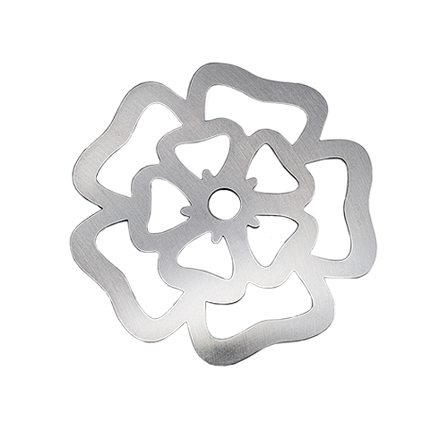 Stainless steel Yorkshire Rose coaster